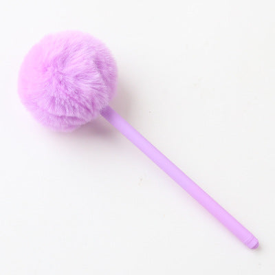1 Piece Plush Ball Gel Pen KINIYO Stationery